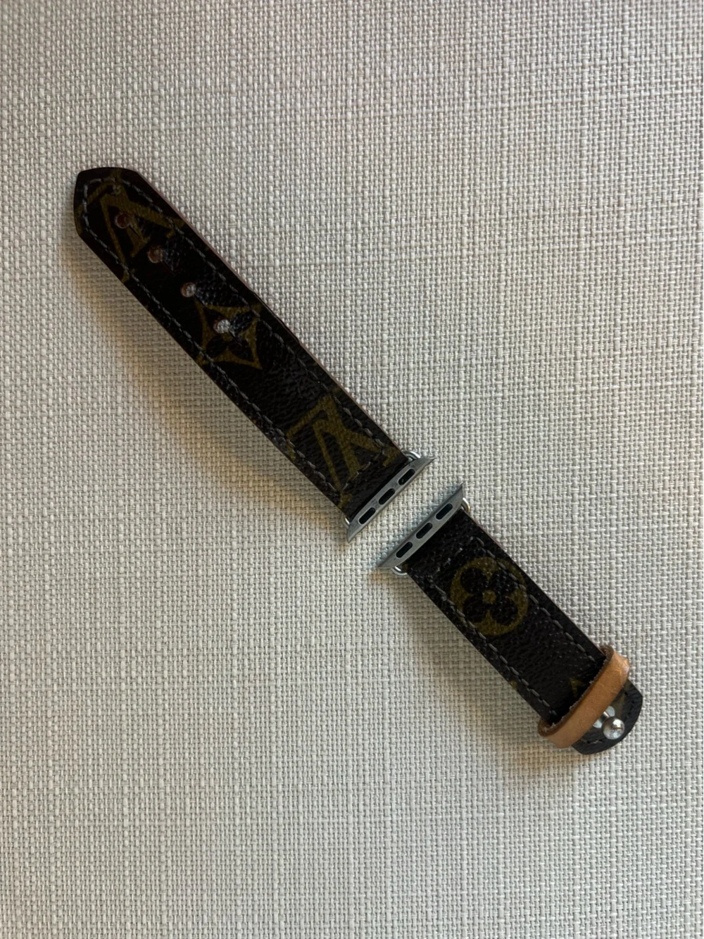 LV Leather Apple Watch Strap